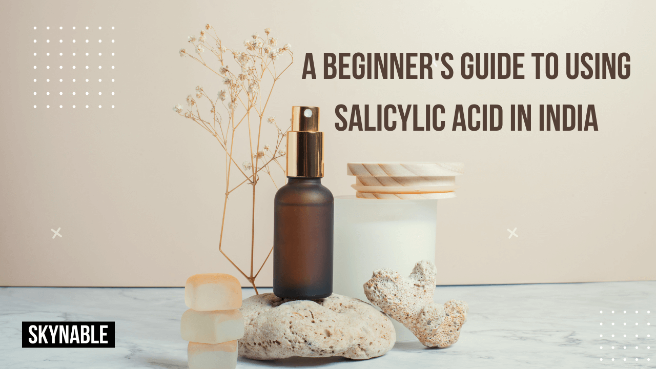 Close up of clear skin pores